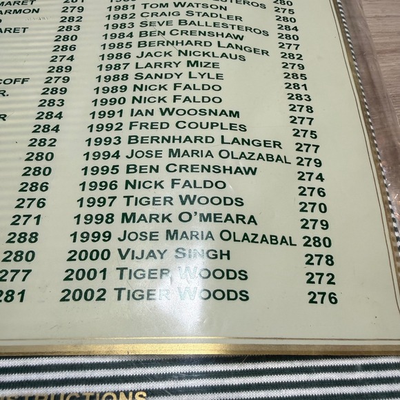 Masters Collection Polo 2003 Womens Large Green White Striped Golf NWT Vintage - Picture 5 of 7